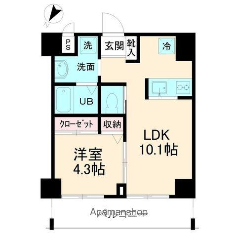 プレデパルク3(1LDK/6階)の間取り写真