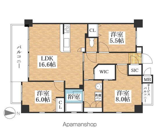 GRAN MONSILVA(3LDK/3階)の間取り写真