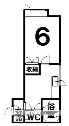 VOX2(1DK/1階)の間取り写真