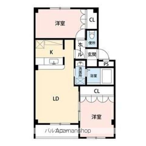 カーサグランデ(2LDK/2階)の間取り写真