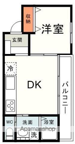 さくら館沓谷(1DK/2階)の間取り写真
