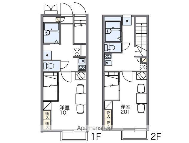 レオパレス御笠川ウエスト(1K/2階)の間取り写真