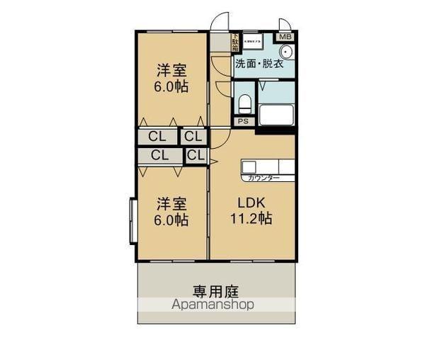 紀勢本線 紀伊内原駅 徒歩17分 3階建 築8年(2LDK/1階)の間取り写真