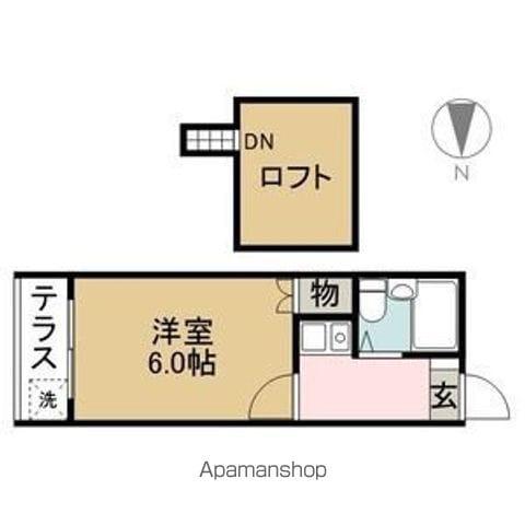 パインヒルズ東海通(1K/1階)の間取り写真