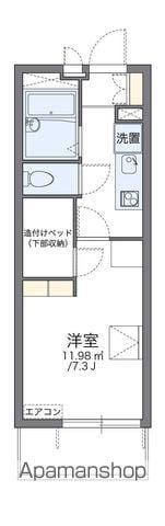 レオパレスグリチネⅡ(1K/1階)の間取り写真