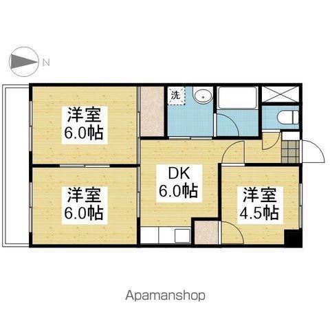 和泉パールハイツ(3DK/4階)の間取り写真
