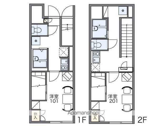 レオパレス青柳町(1K/1階)の間取り写真