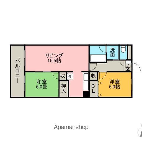 ロックベアーヒルズⅠ(2LDK/2階)の間取り写真