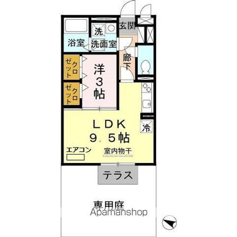イースト NONAMI拾番館(1LDK/1階)の間取り写真