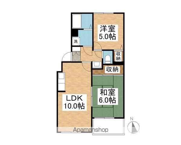 東光マンション弐番館(2LDK/2階)の間取り写真