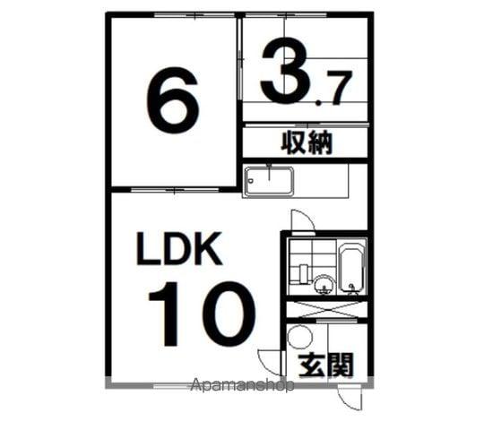 東栄ハイツ(2DK/1階)の間取り写真