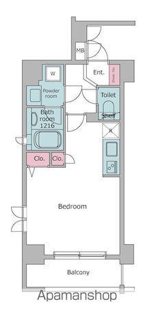 レジディア神田東(ワンルーム/3階)の間取り写真