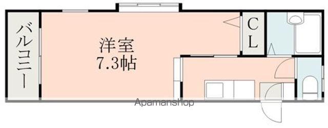 アルミザールⅠ(1K/2階)の間取り写真