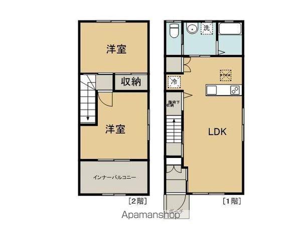 予讃線 今治駅 徒歩35分 2階建 築3年(2LDK)の間取り写真