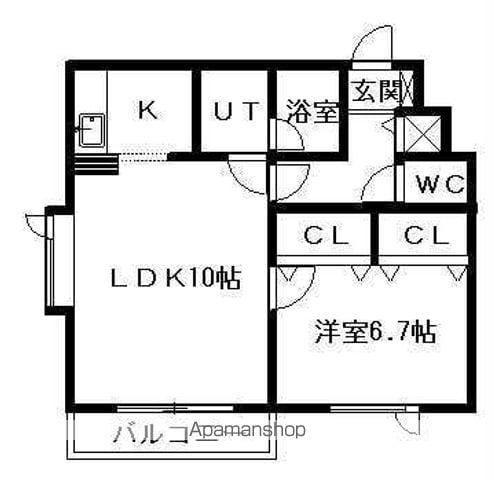 ワイズロード1(1LDK/3階)の間取り写真