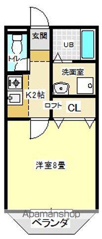 TAISEIPARTⅡ(1K/2階)の間取り写真