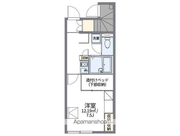 レオパレス琴(1K/1階)の間取り写真