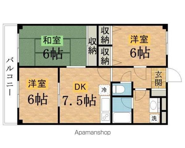 エトワールみなみ野(3DK/2階)の間取り写真