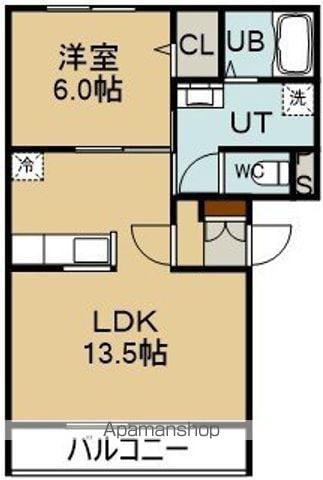 ベルソレイユ(1LDK/1階)の間取り写真