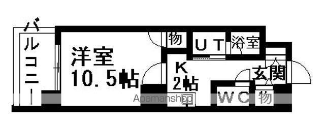 クレール北10条(1K/4階)の間取り写真