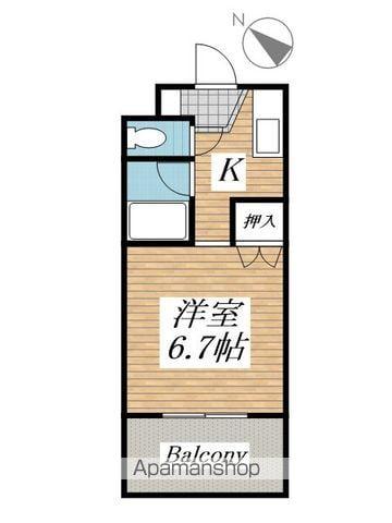 プレアール戸畑駅東(1K/4階)の間取り写真