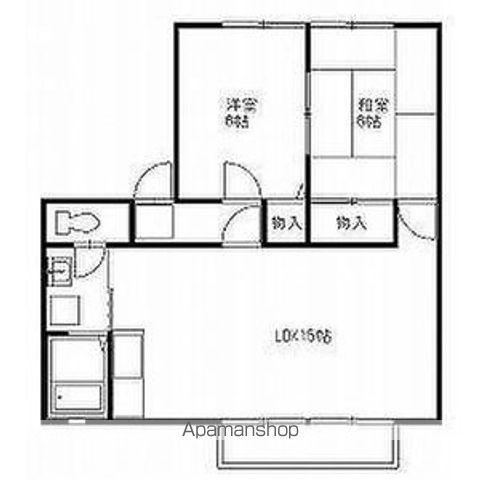 シャムロックⅡ(2LDK/2階)の間取り写真