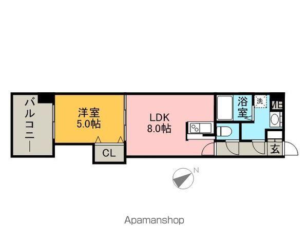 グラヴィス平尾(1LDK/7階)の間取り写真