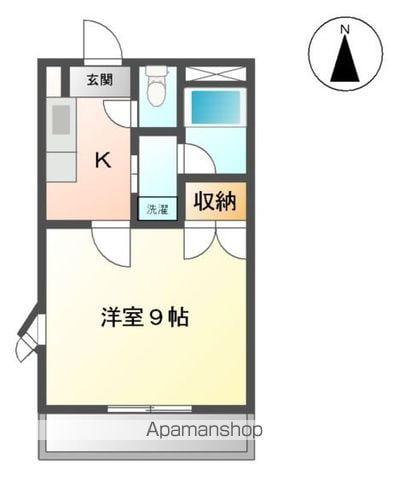 北山101ビル(1K/3階)の間取り写真