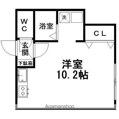 リバティみわポート(ワンルーム/3階)の間取り写真