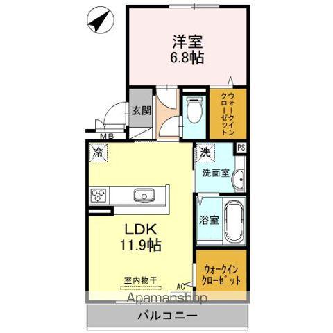 マーベルコンフォート(1LDK/2階)の間取り写真