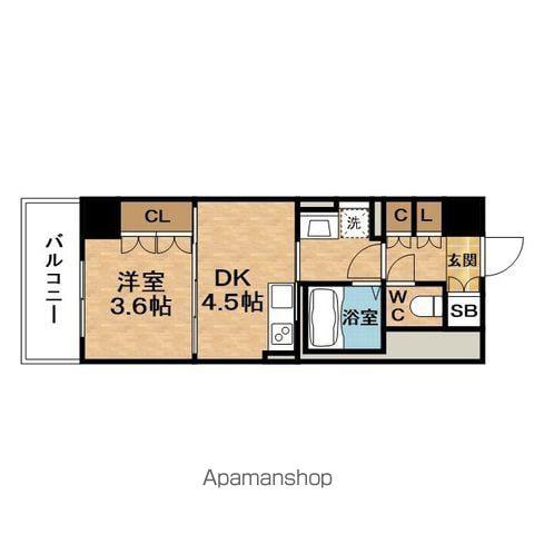 ELSERENOOSAKATEMJINBASHI(1DK/5階)の間取り写真
