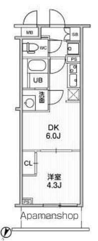 LIME RESIDENCE HIKIHUNE(1DK/3階)の間取り写真