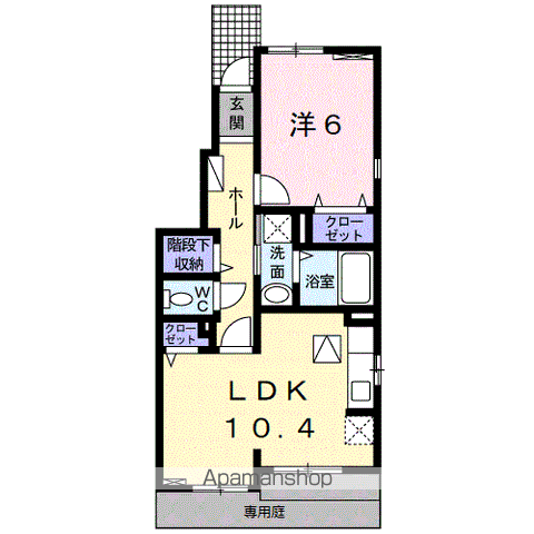 ベリーリーフ(1LDK/1階)の間取り写真