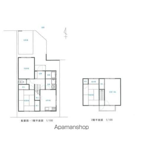 高松琴平電鉄志度線 潟元駅 徒歩15分 2階建 築47年(4DK)の間取り写真