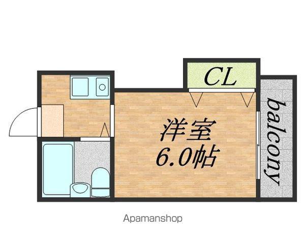 ハイツ紀の国(1K/1階)の間取り写真