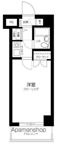 サンテミリオン世田谷上野毛(1K/2階)の間取り写真