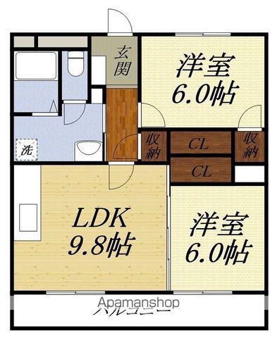 VPマンションIII(2LDK/4階)の間取り写真