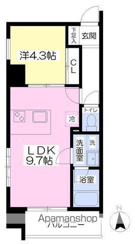 ベル・ヴィレッジ一番町(1LDK/9階)の間取り写真