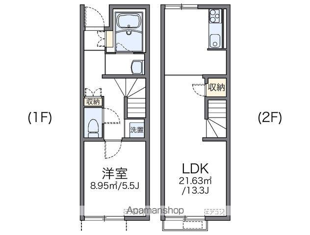 レオネクストパークサイドヒルⅡ(1LDK/1階)の間取り写真