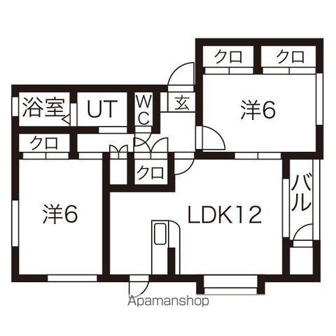 エスペランス A棟(2LDK/2階)の間取り写真