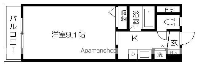 パストラルコート御領(1K/3階)の間取り写真