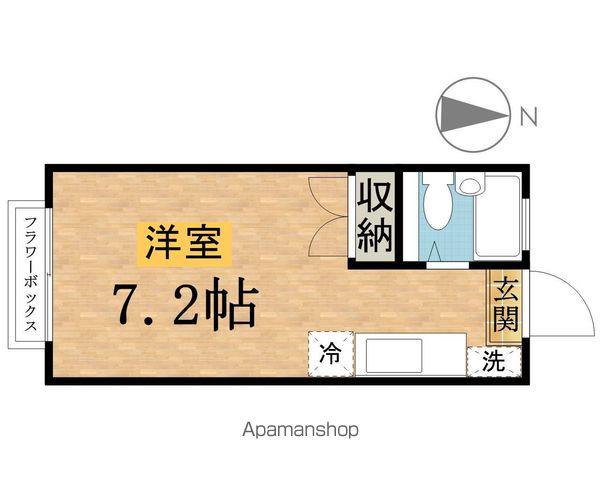 エステートピアU(ワンルーム/2階)の間取り写真