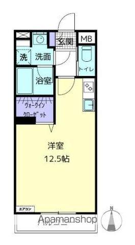 アライブⅣ(ワンルーム/4階)の間取り写真