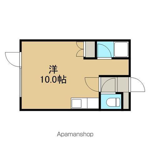 ASハイツ A棟(ワンルーム/1階)の間取り写真