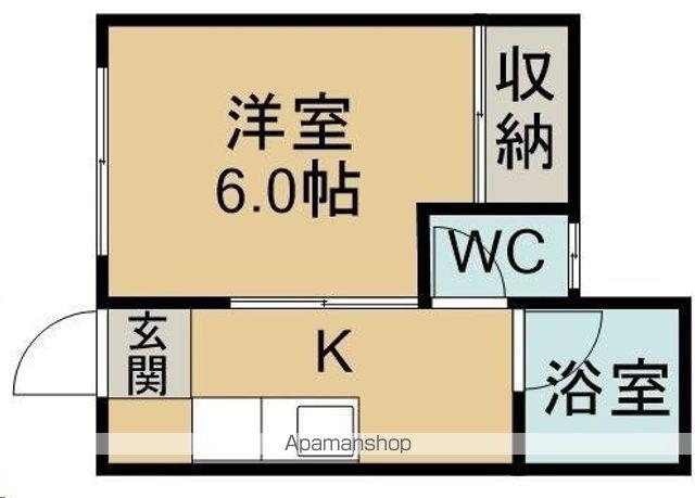 第三コーポ金丸(1K/1階)の間取り写真