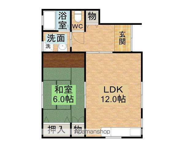 シュウハウス(1LDK/1階)の間取り写真