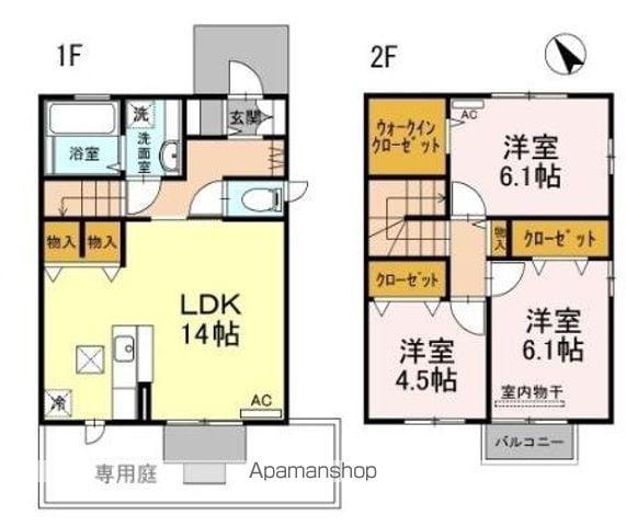 エヴァーグリーンヒルズ(3LDK)の間取り写真