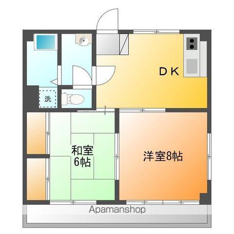 第2角柳マンション(2LDK/2階)の間取り写真