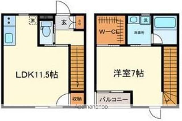アンセスター貴船(1LDK)の間取り写真