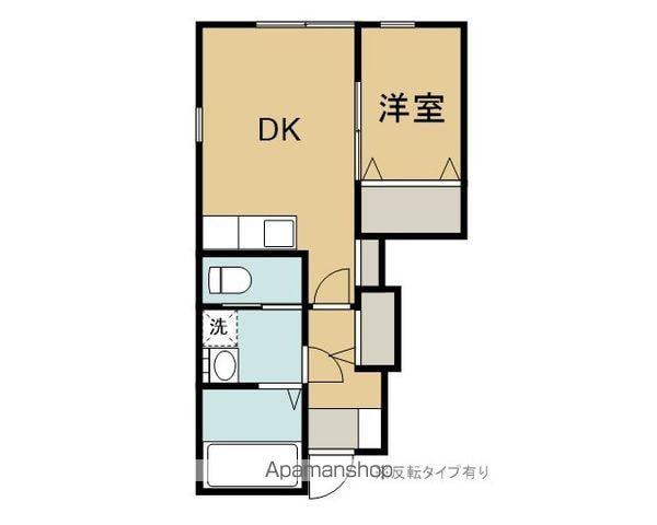 カーサKSY(1DK/1階)の間取り写真